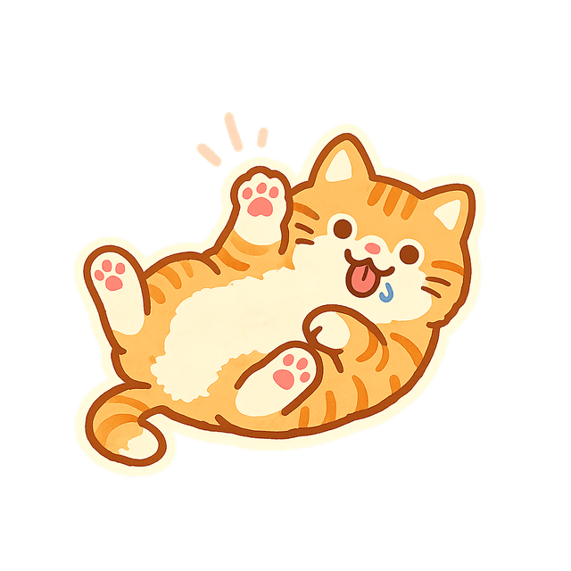 An orange cat sticker